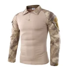 Мужская армейская тактическая футболка, камуфляжная рубашка с длинным рукавом, на молнии, с изображением штурмовой лягушки, боевая рубашка для солдат, военная униформа, Клубная крутая футболка для выпускного