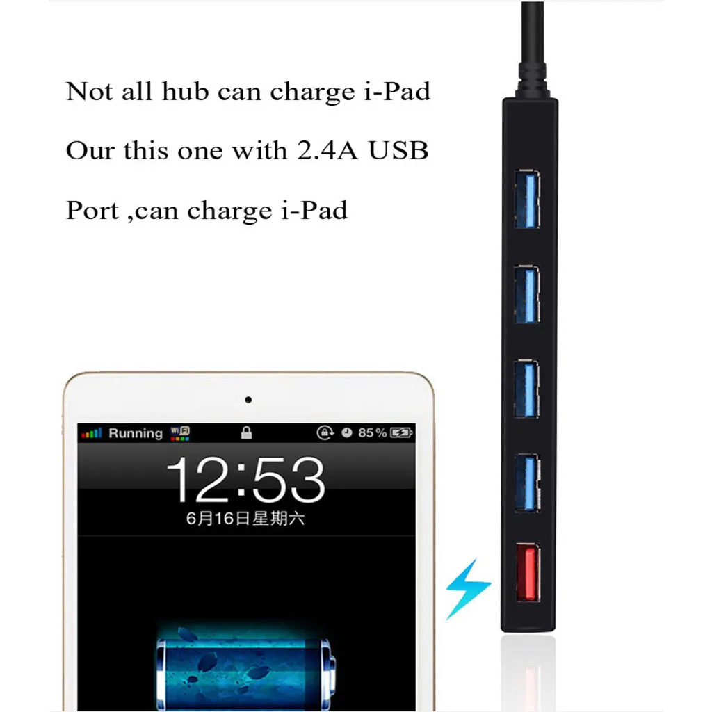 CARPRIE 4-портовый концентратор USB 3 0 с зарядкой питания и переключателем