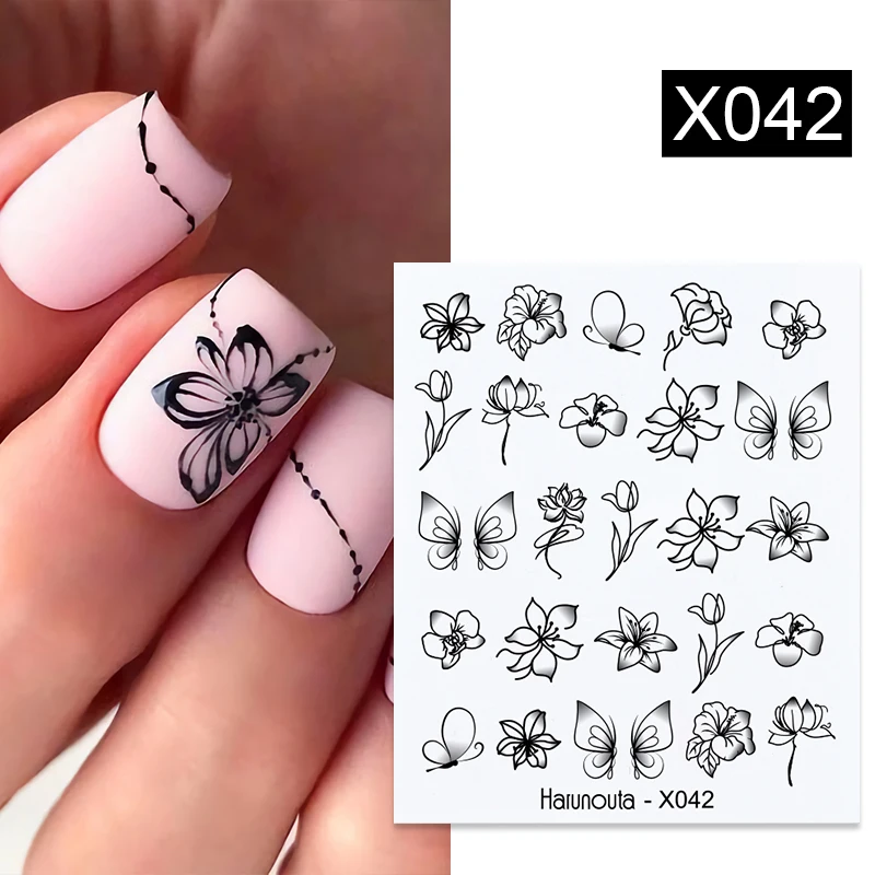 

1Pc Spring Water Nail Decal And Sticker Flower Leaf Tree Green Simple Summer DIY Slider For Manicuring Nail Art Watermark