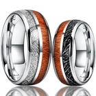 Простые серебристые кольца из карбида вольфрама для мужчин и женщин, обручальное кольцо, полированное блестящее ювелирное дерево, инкрустация, удобное модное кольцо