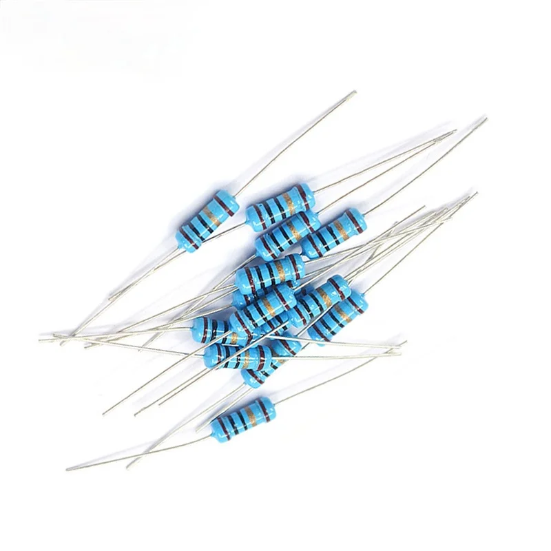 20 шт./лот 1 Вт металлический пленочный резистор 1% 1R ~ м силовое сопротивление 5 2 10 100