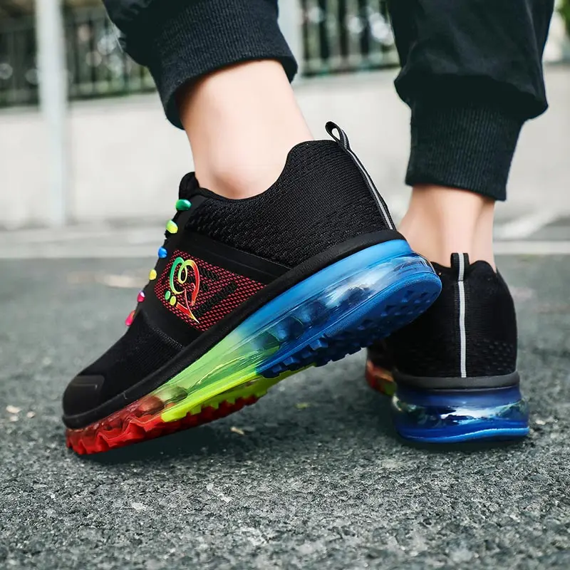 Big Size Outdoor No-slip Sports Shoes for Male Sport Women Sneakers Running Men Red Athletic Tennis Basket B-747 | Спорт и