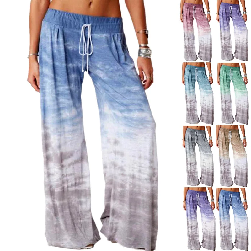 

Explosion Plus Size S-5XL Straight Wide Leg Pants Loose Gradient Casual Woman Sweatpants Pants Fashion Vintage Trousers Women