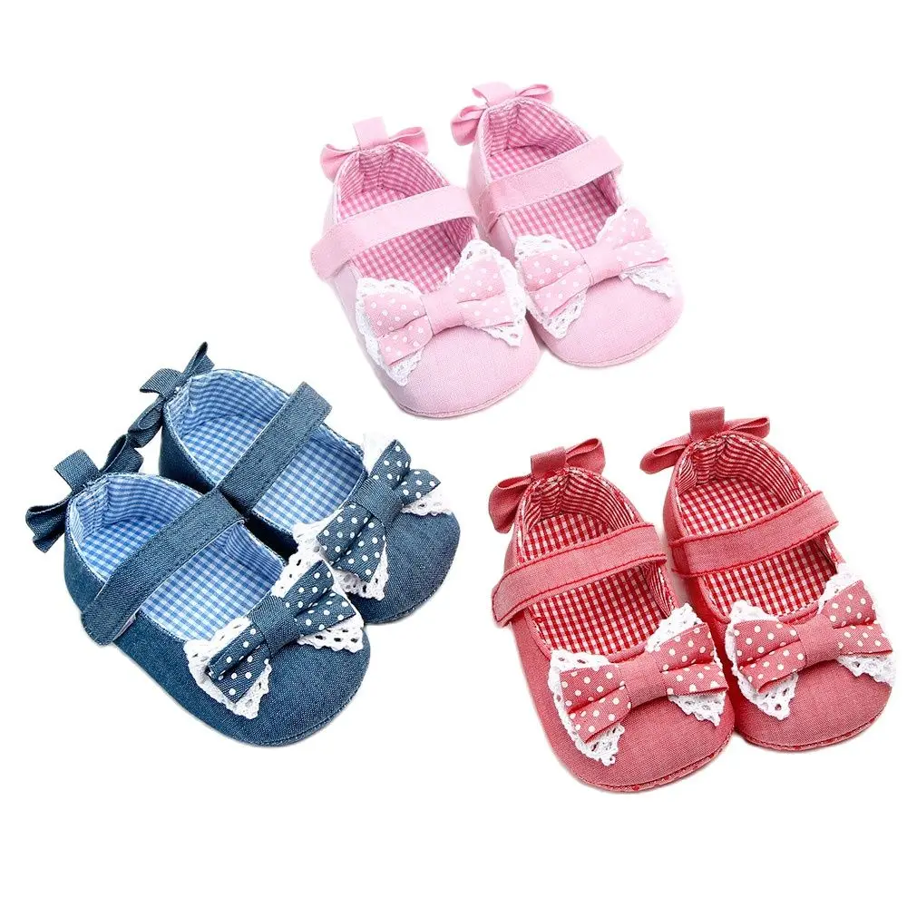 

Baby Shoes for Girls Fashion Bowknot Toddler Shoes Prewalke Newborn 0-6-12 Months Soft Non-slip Bottom Princess First Walkers