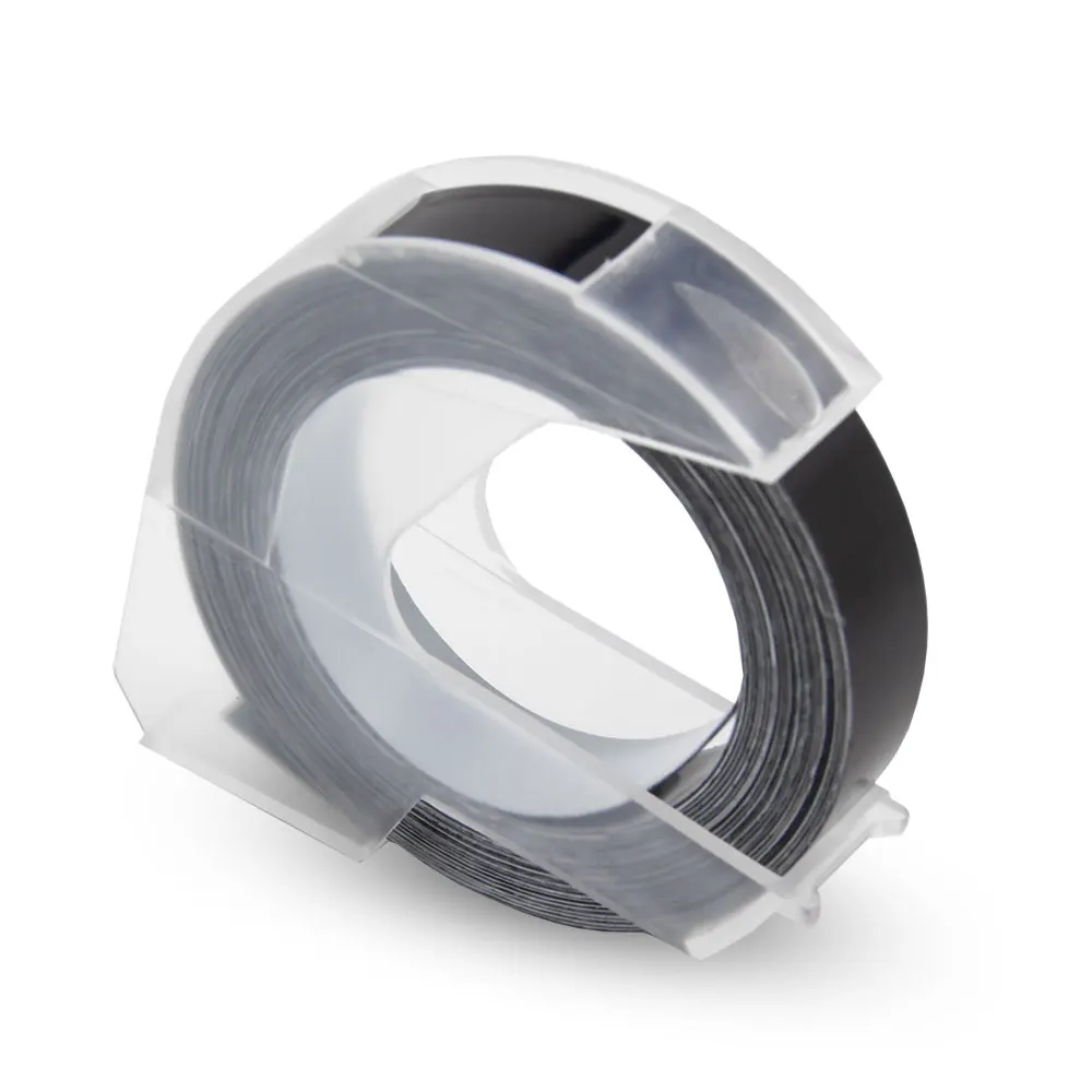 Black Unismar 9 мм Dymo 3D Пластик лента с тиснением тиснение принтер этикеток этикетка Dymo 1610 12965 1880 1540 Motex E101 принтер ПЕЧАТНАЯ МАШИНКА - Цвет: Black