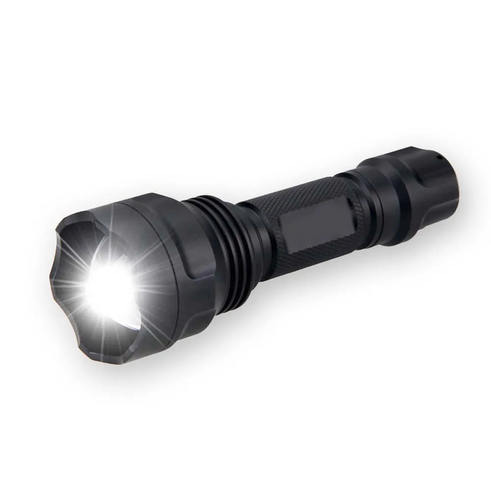 Синий C8 CREE XM-T6 светодиодный 1 Режим Портативный Тактический супер яркий фонарик с батареей 18650 подходит для езды на велосипеде, кемпинга, туризма и охоты - Испускаемый цвет: Синий