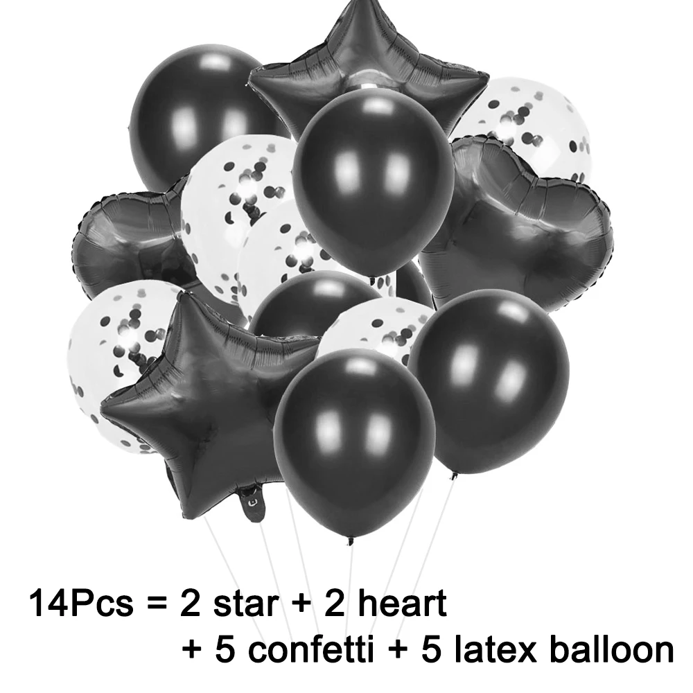 Мультфильм юбилеи воздушный шар с пандой черная фольга день рождения ребенка душ