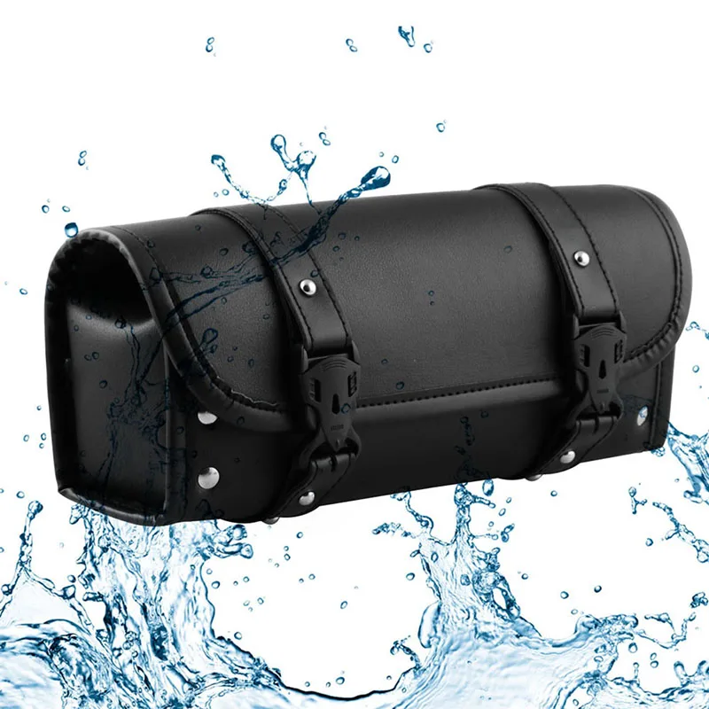 

Motorcycle Tool Bags Storage Leather Travel Pouch Front Luggage Bag For Harley Sportster Touring Softail Large Capacity