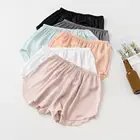 Сексуальные модные атласные женские Пижамные шорты, лето 2021, женский, в Корейском стиле, с милым эластичным поясом, размера плюс, однотонные, Классные штаны для сна