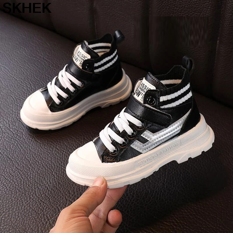 

SKHEK/зимние кожаные ботинки для девочек; Обувь для мальчиков; Детские ботинки; Модные детские ботинки для малышей 1-12 лет; Обувь для девочек