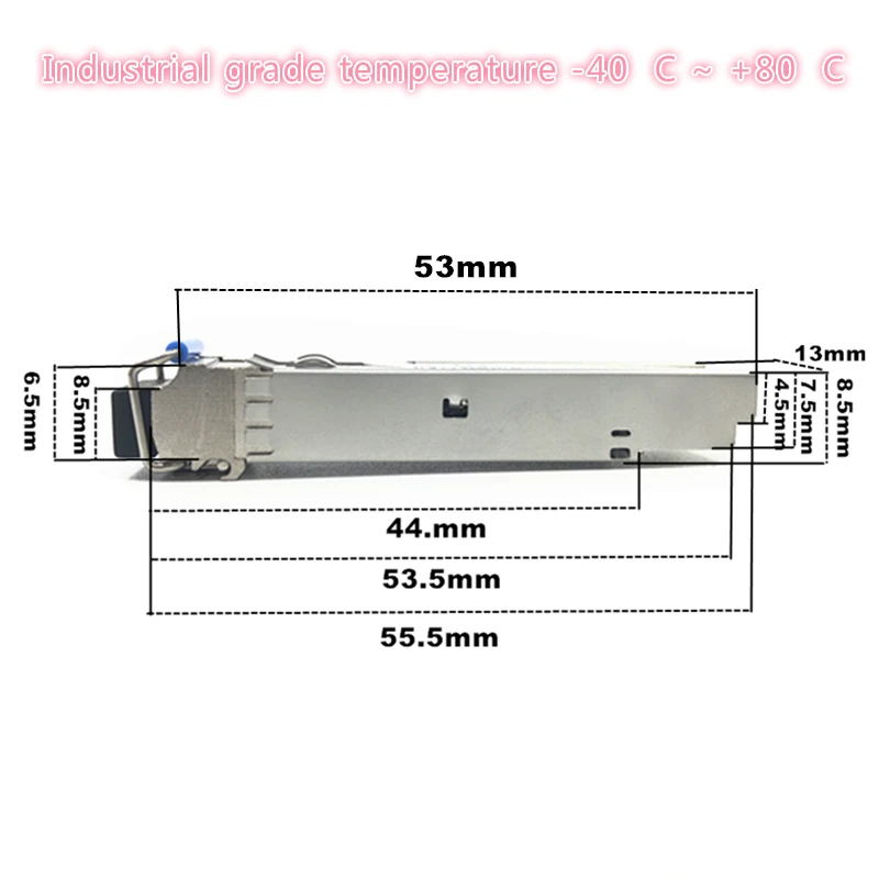 SFP 10G LC 20 км нм/Нм промышленного класса одноволоконный оптический фотоэлемент