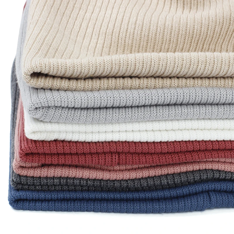 Женские ребристые мешковатые шапки Geebro хлопковые полосатые с помпоном из