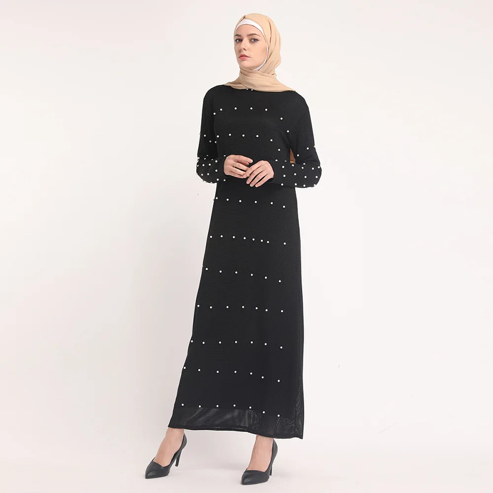 

LSM190Fashion Evening Dress For Dinner Islamic Clothing Dubai abaya Long Muslim Dress