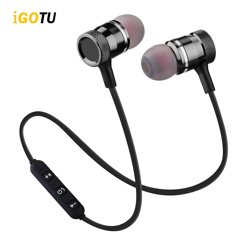 Металлические спортивные Bluetooth Шейным устойчивое Магнитный наушник стерео
