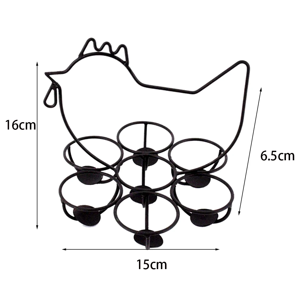 

Rack Eggs Holder Organizer Iron Art Basket Durable Home Hen Shaped Storage Display Accessories Container Kitchen Tool Decoration