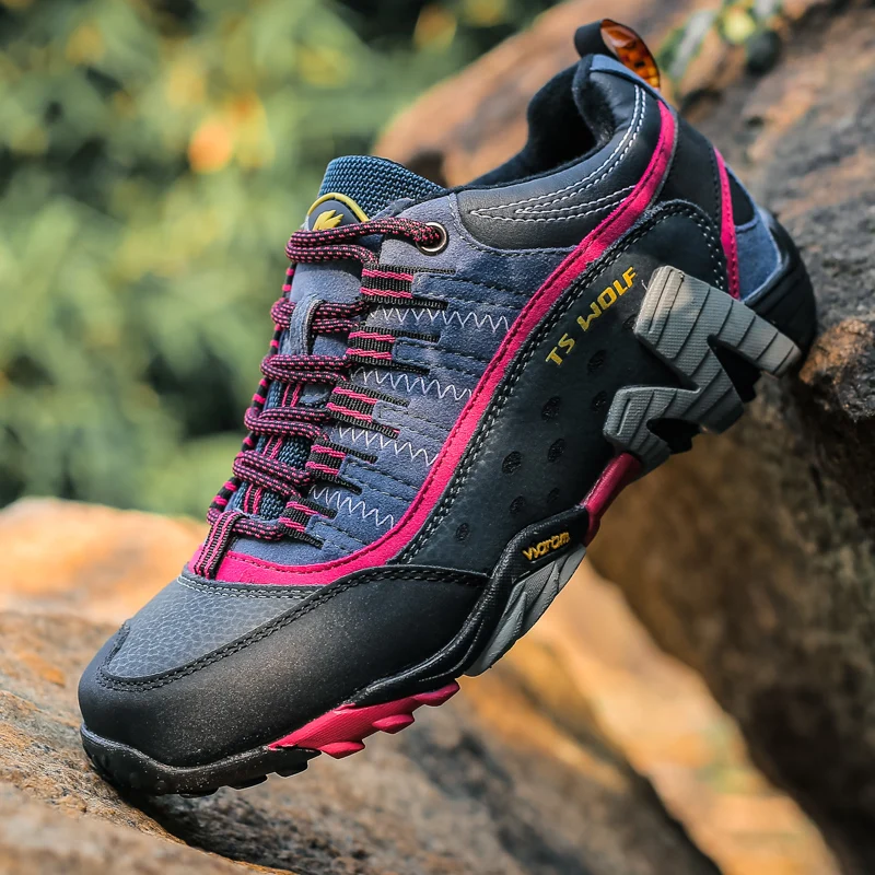 

2021 Autumn Unisex Mountain Shoes Designer Leather Hiking Sneakers For Mens Outdoor Women Walking Shoe Non-Slip Climbing Shoes