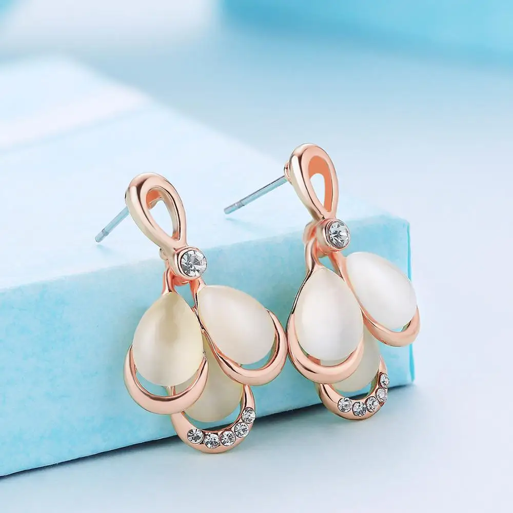 

T1110 Creative Flower Earring Brilliant 925 Sterling Silver Temperament Female Accessories Wedding Jewelry
