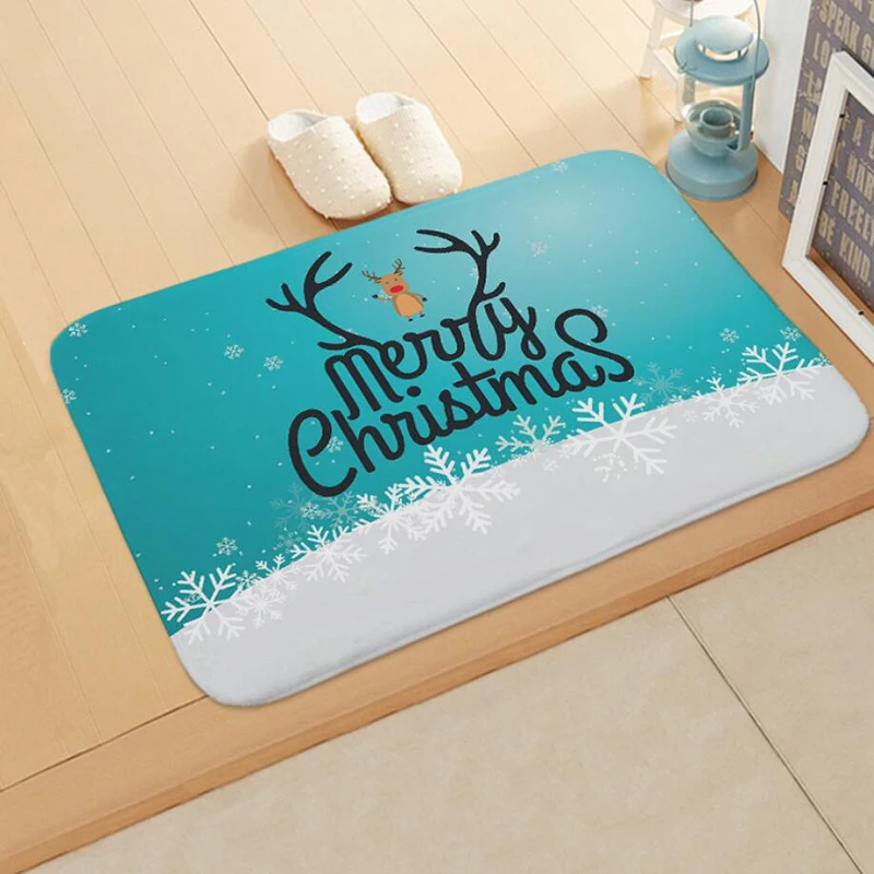 40*60 см принт с рождественским оленем ковер добро пожаловать коврики в ванную