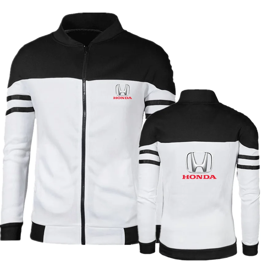 

Honda 2021 new men's fashion zipper jacket spring autumn high quality casual wool zipper slim men's jacket
