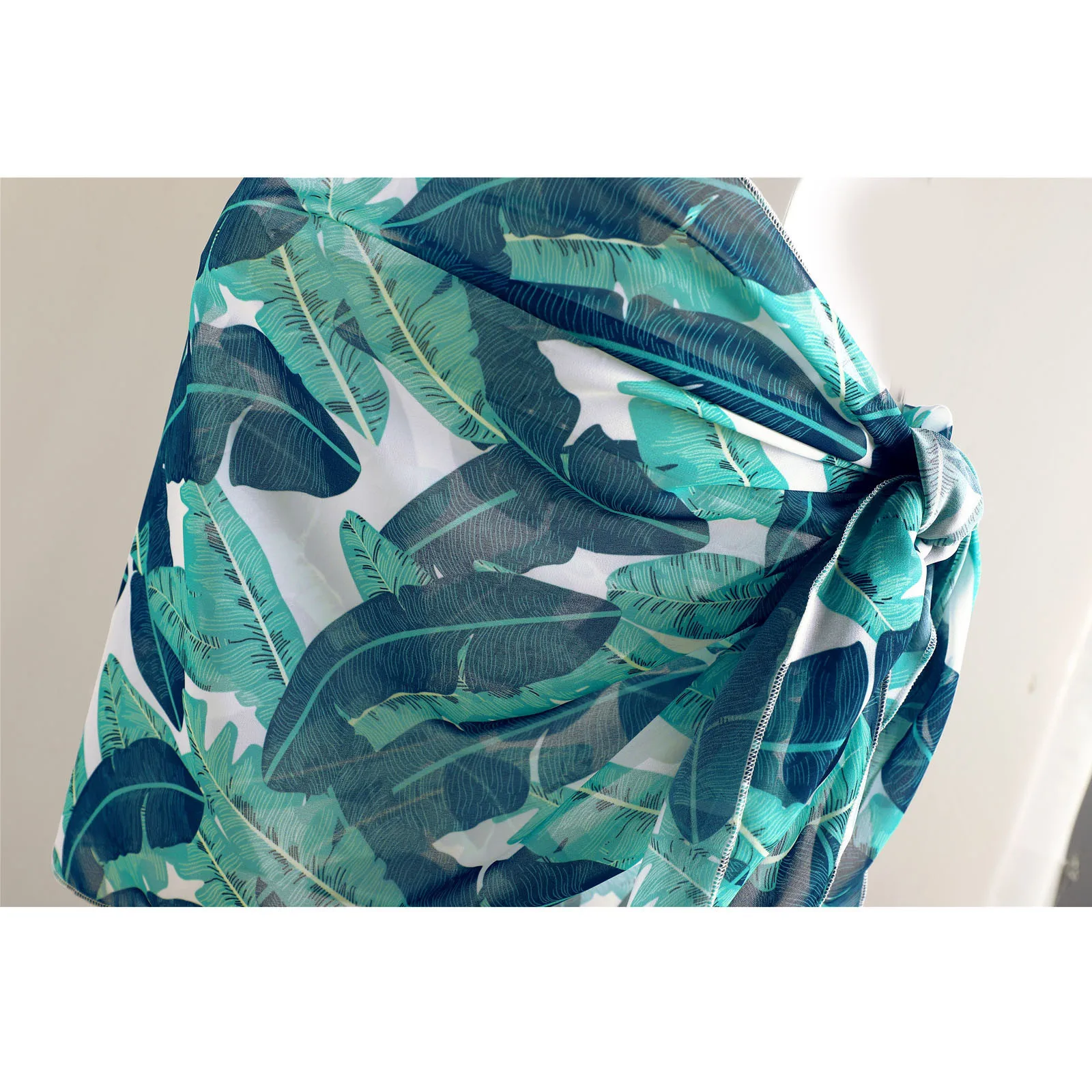 

Summer Bather Biquini Women Short Sarongs Beach Wrap Sheer Bikini Wraps Chiffon Cover Ups for Swimwear 2021