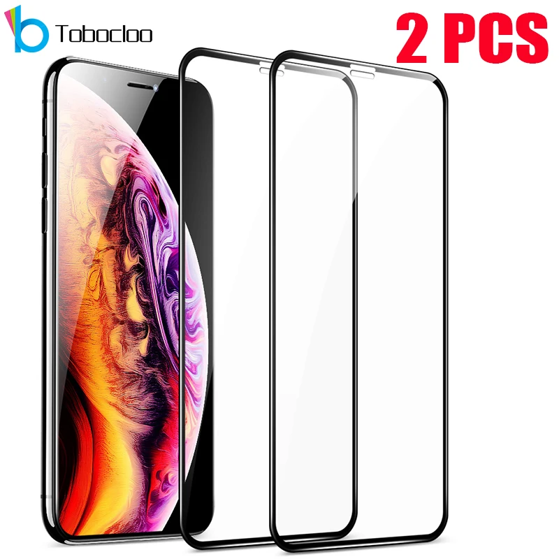 Закаленное стекло для iPhone 2 шт./лот Защита экрана 11 Pro Max 7 8 Plus 6 6s 7P P Защитное X XR XS |