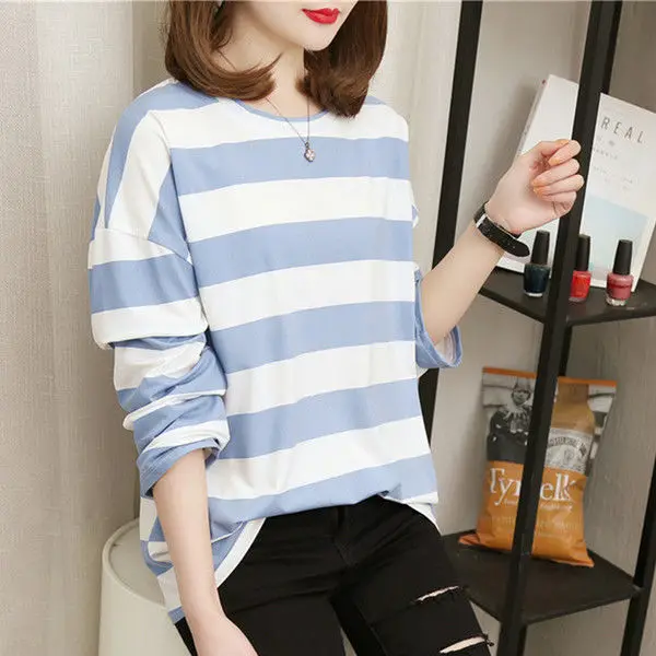 

2021 new Korean printing loose super fire CEC long sleeve women's ins early autumn T-shirt women's top