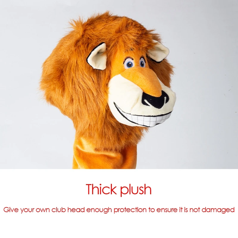 

New Sale Golf Cartoon Animals Lion Head Cover for the First Pole Golf Club Head Cover Golf Head Cover Accessories