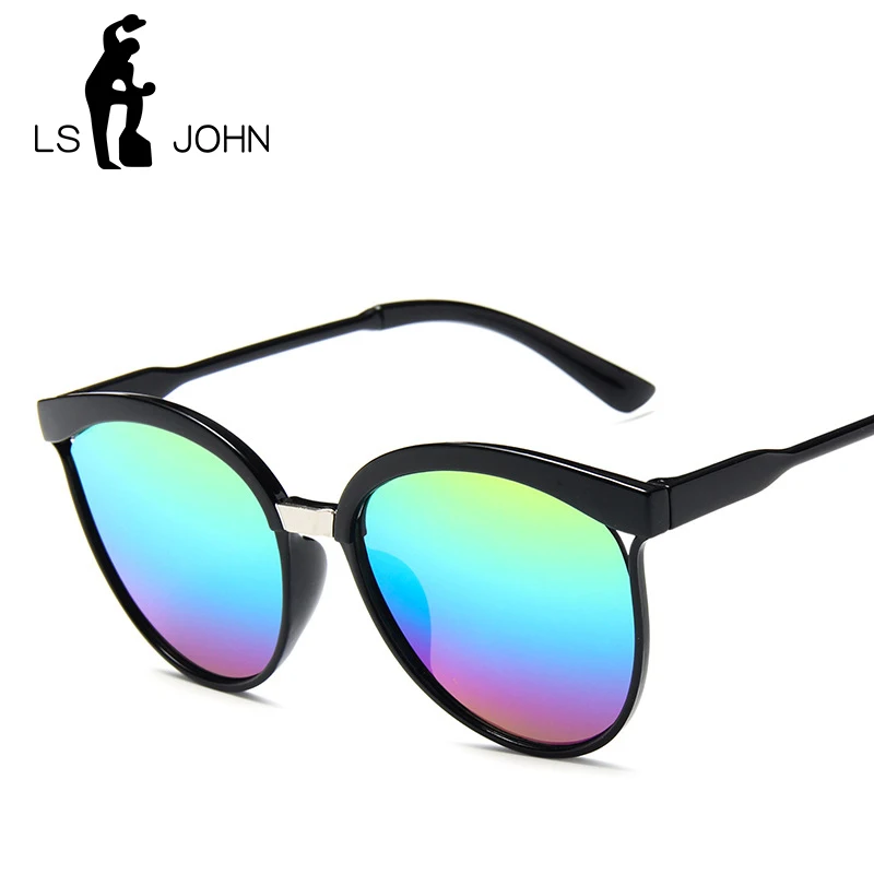 Женские зеркальные солнцезащитные очки LS JOHN винтажные брендовые дизайнерские