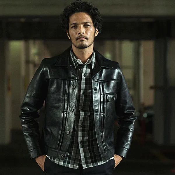 

shipping.607XX Free leather coat,man genuine leather Jacket,thick fashion men's slim cool horsehide jacket.classic japan