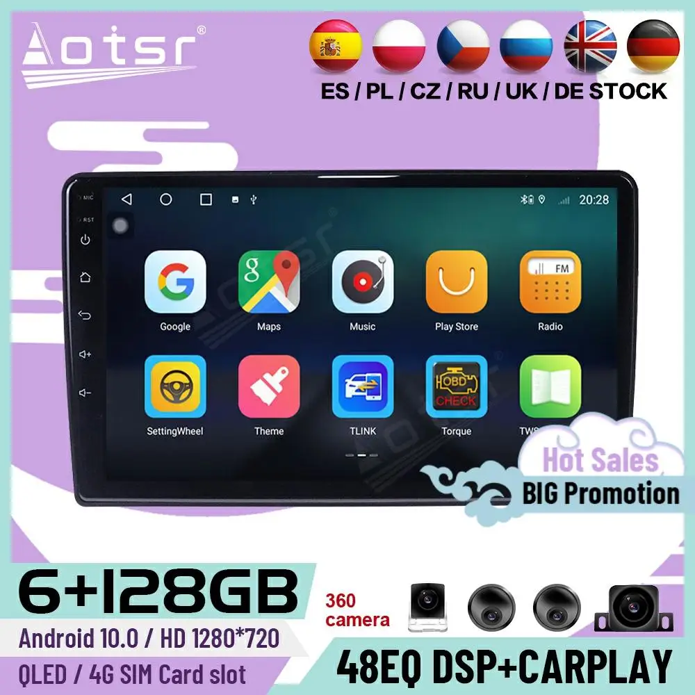 

6+128G Carplay Multimedia Stereo Android 10 Player For Lada Granta 2011 GPS Navigation Car Radio Video Audio Receiver Head Unit