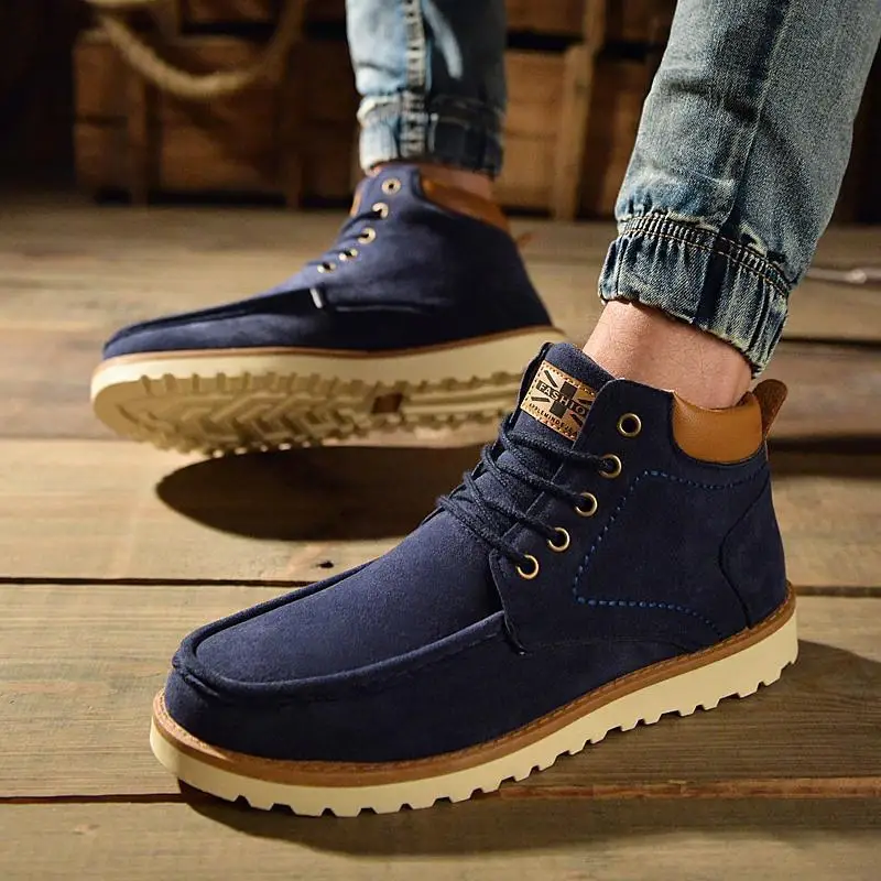 

2018 fashion men casual shoes new spring men flats lace up male suede oxfords men leather shoes zapatillas hombre