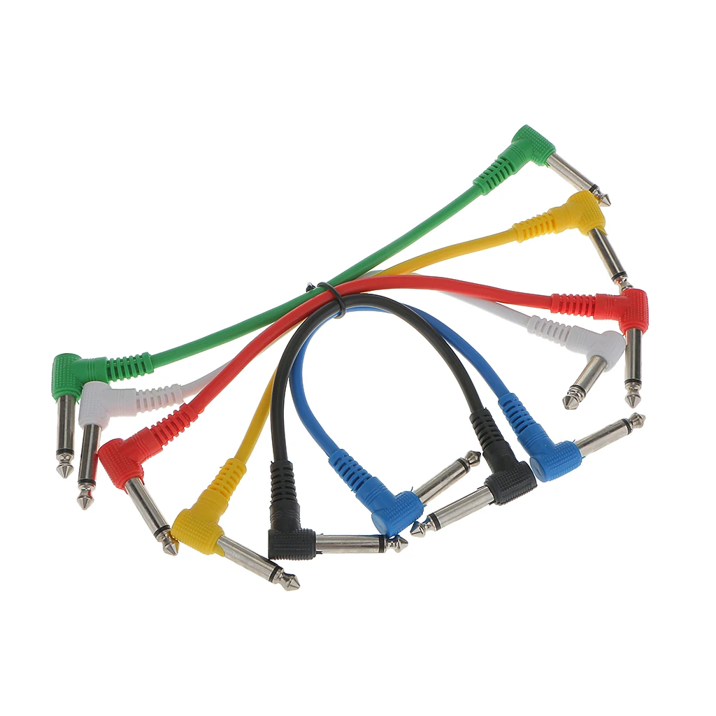 6 шт. гитарный эффект педаль патч кабель для электрической гитары Бас