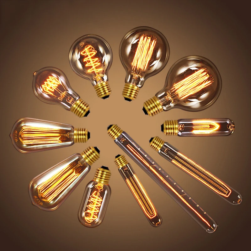 

Retro Edison Light Bulb E27 220V/110V 40W Filament Incandescent Ampoule Bulbs Vintage Edison Lamp