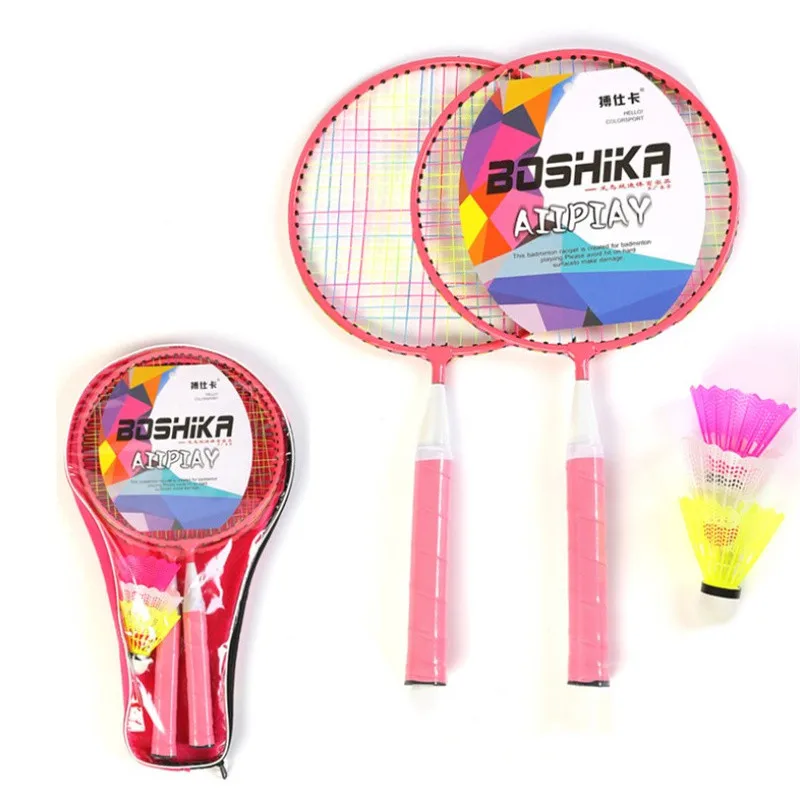 

Детский комплект для бадминтона, 2 ракетки + 3 волана + сумка для переноски