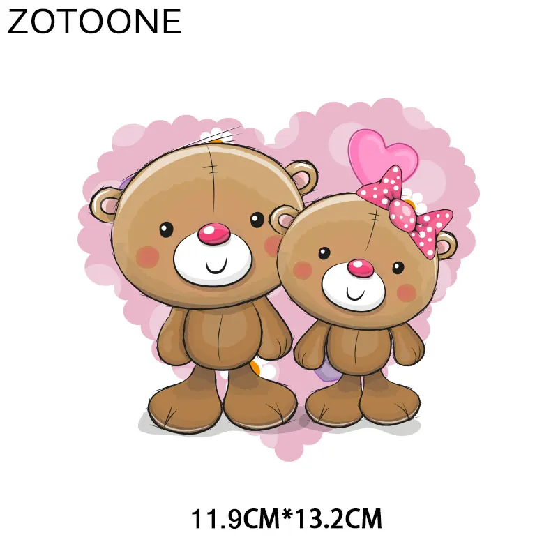 ZT1556 ZOTOONE Мультяшные наклейки с животными для железной передачи одежды DIY аксессуары футболки Платья моющиеся теплопередачи H - Цвет: ZT1556