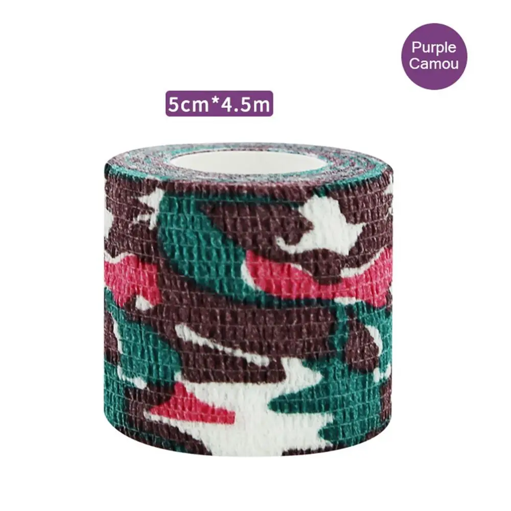 Camouflage Self-adhesive Bandage Flex Elastic Non-woven Outdoor CS Mask Sports Ankle Bracers Protection Finger Camo guise Tape | Спорт и