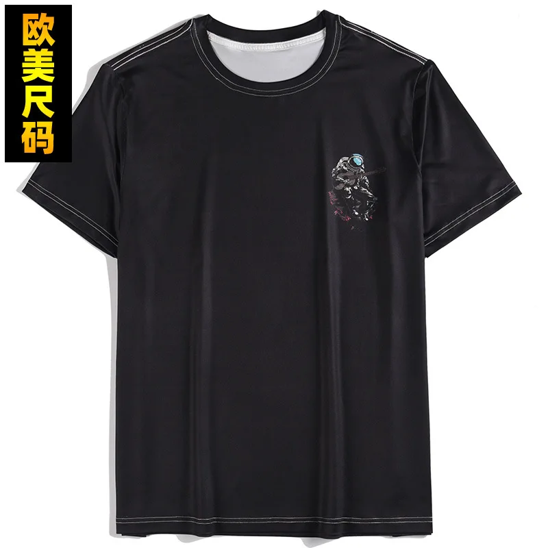 

2021 new summer men's T-shirt loose 3D printing Harajuku oversized T-shirt casual men's T-shirt O-neck hip-hop sports top