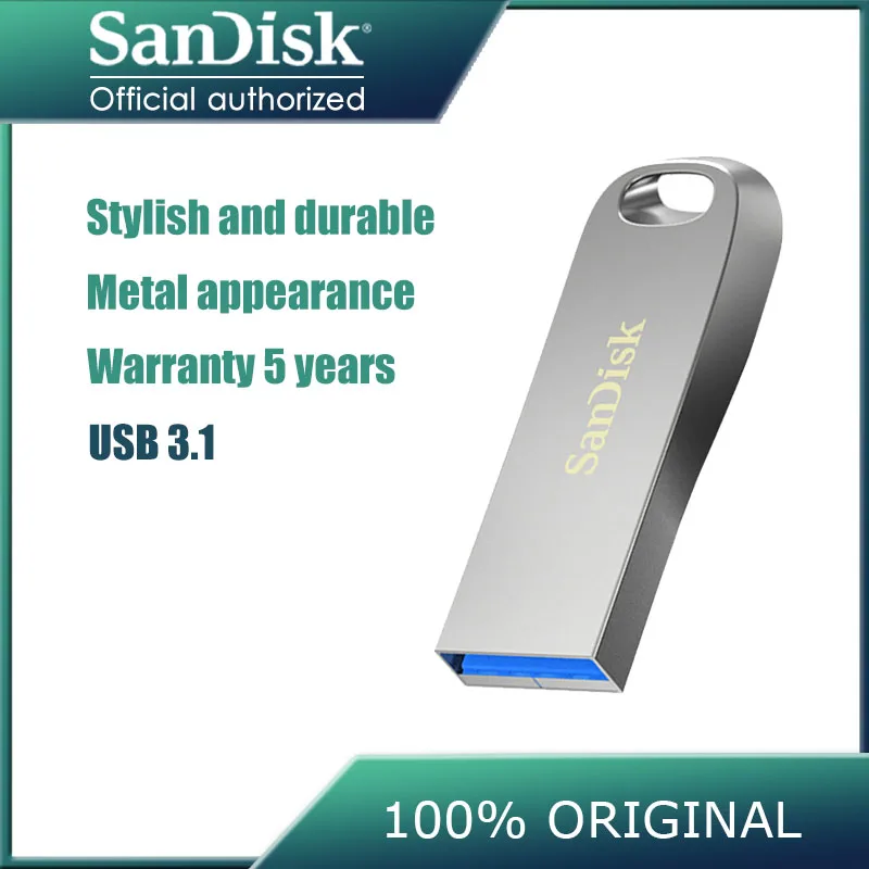 Стильный металлический USB флеш накопитель SanDisk CZ74 резервная копия защита паролем