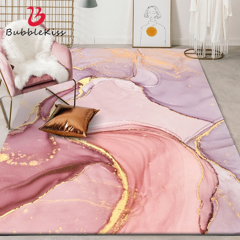 Bubble Kiss Pink Rugs Abstract Carpets For Living Room Nordic Home Girl Bedroom Decor Kid Room Anti Slip Floor Mat Large Rugs