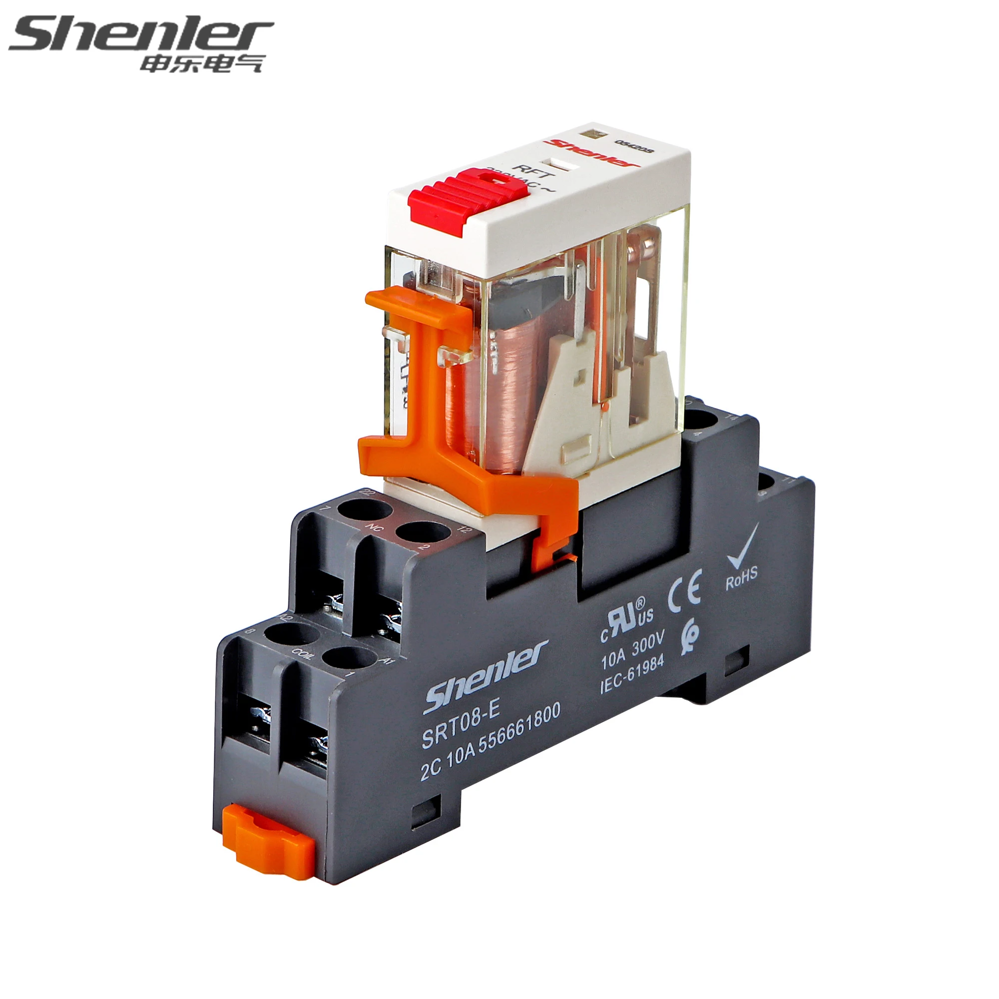 

1pcs Relay small electromagnetic intermediate relay DC12/24V AC110/230V 5pin coil with 10A socket base intermediate relay switch