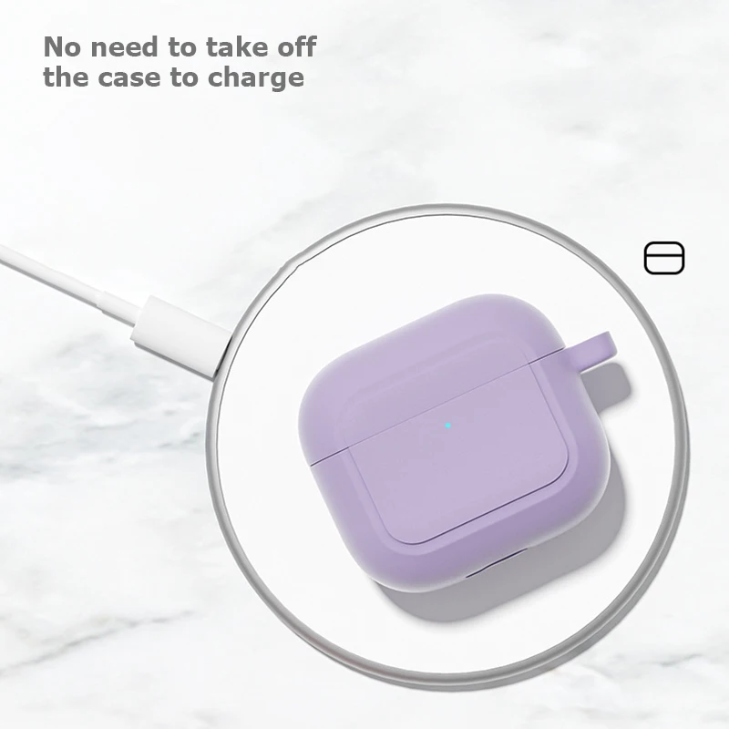 2021 Оригинальный чехол из жидкого силикона для Apple Airpods 3 Чехол Мягкий тонкий Airpod air