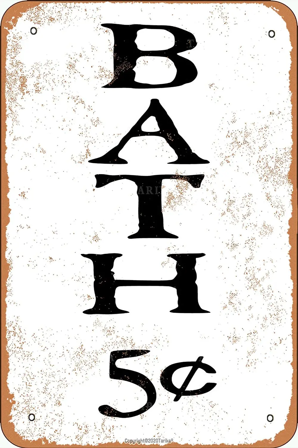 

Tarika Bath Retro Look 20X30 CM Iron Decoration Art Sign