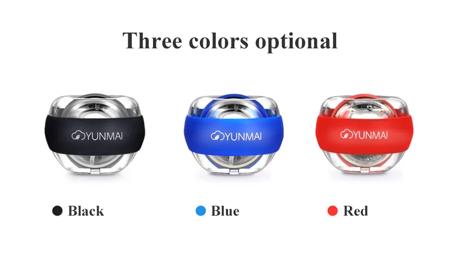 Xiaomi YunMai шар для разминки запястий светодиодный Gyroball Essential Spinner Гироскопический тренажер для предплечья гироскопа мяч