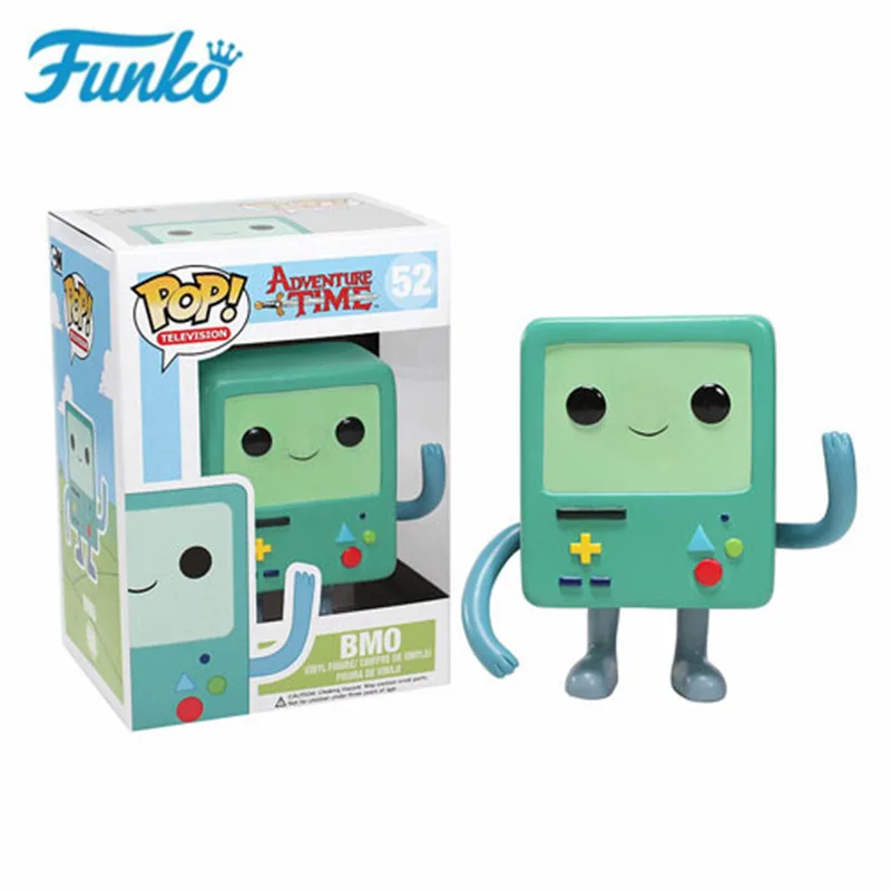Bmo with box FUNKO POP Kids Favor мультфильм время приключений милый BMO и Джейк Виниловая фигурка Коллекция Модель игрушки для подарка на день рождения - Цвет: Bmo with box
