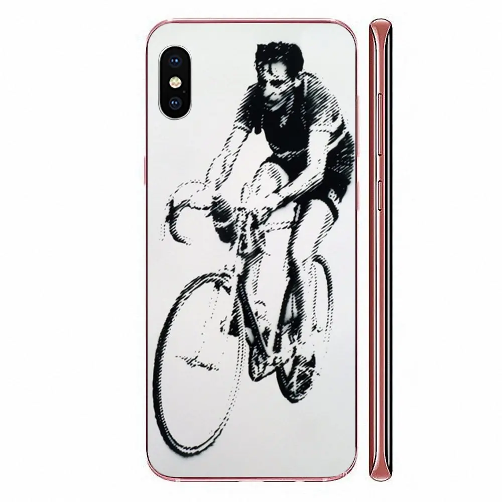 Велосипед велосипедист черный на белом мягкой печати Капа для Sony Xperia Z Z1 Z2 Z3 Z4 Z5