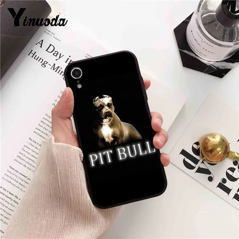 Yinuoda Pit Bull прекрасная комнатная собачка Pitbull чехол для телефона iPhone 8 7 6S 6Plus X XS MAX 5 5S