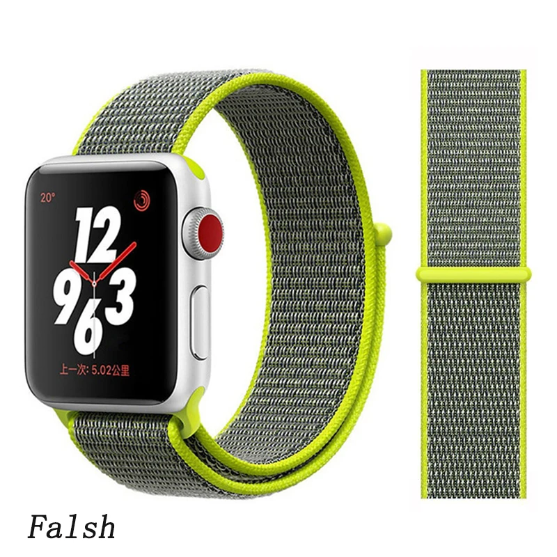 loop light yellow 2 Спортивная петля ремешок apple watch band 42 мм 38 мм apple watch 4 3 band iwatch band 44 мм 40 мм correa pulseira 42 44 нейлоновый ремешок для часов - Цвет ремешка: loop light yellow 2