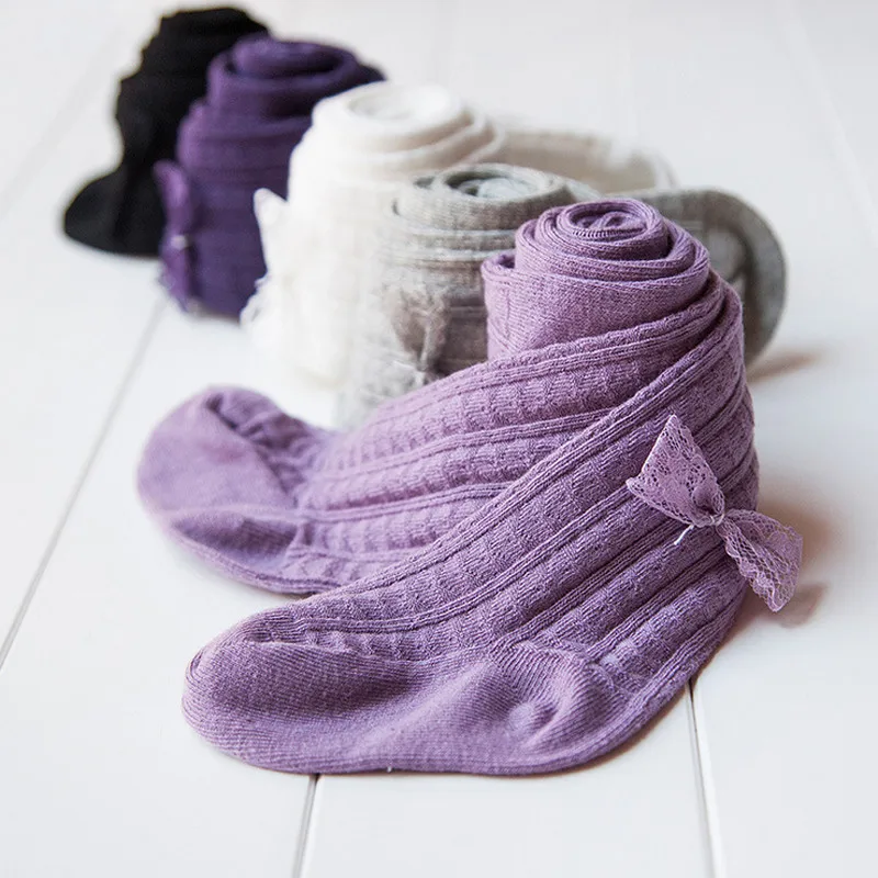 Хлопковые теплые носки для маленьких девочек длинные термоноски дышащие чулочно