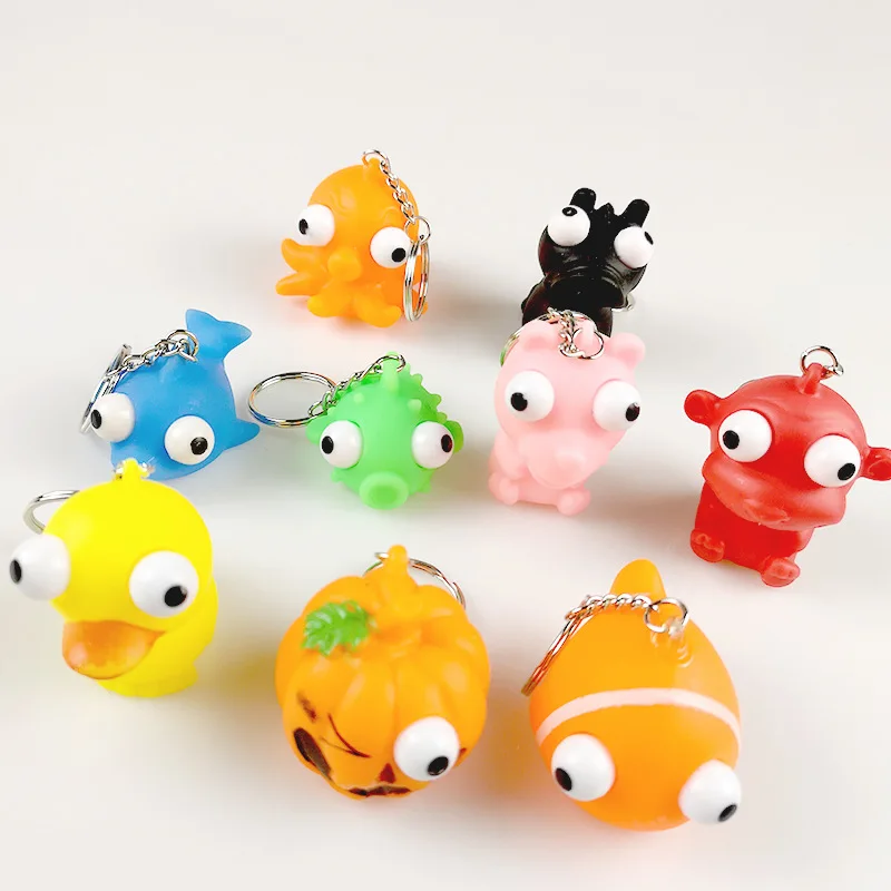 1 шт. выдавливаемая игрушка брелок с большими приподнятыми