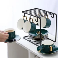 ceramic coffee cup phnom penh nordic green bone china cup saucer shelf water ware bar decoration household kitchen supplies